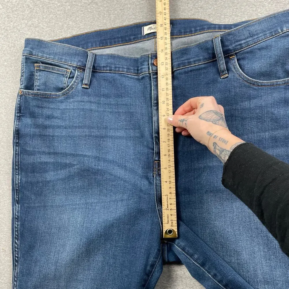 Madewell Jeans Womens 37 Blue Skinny Roadtripper High Rise Stretch Medium Wash